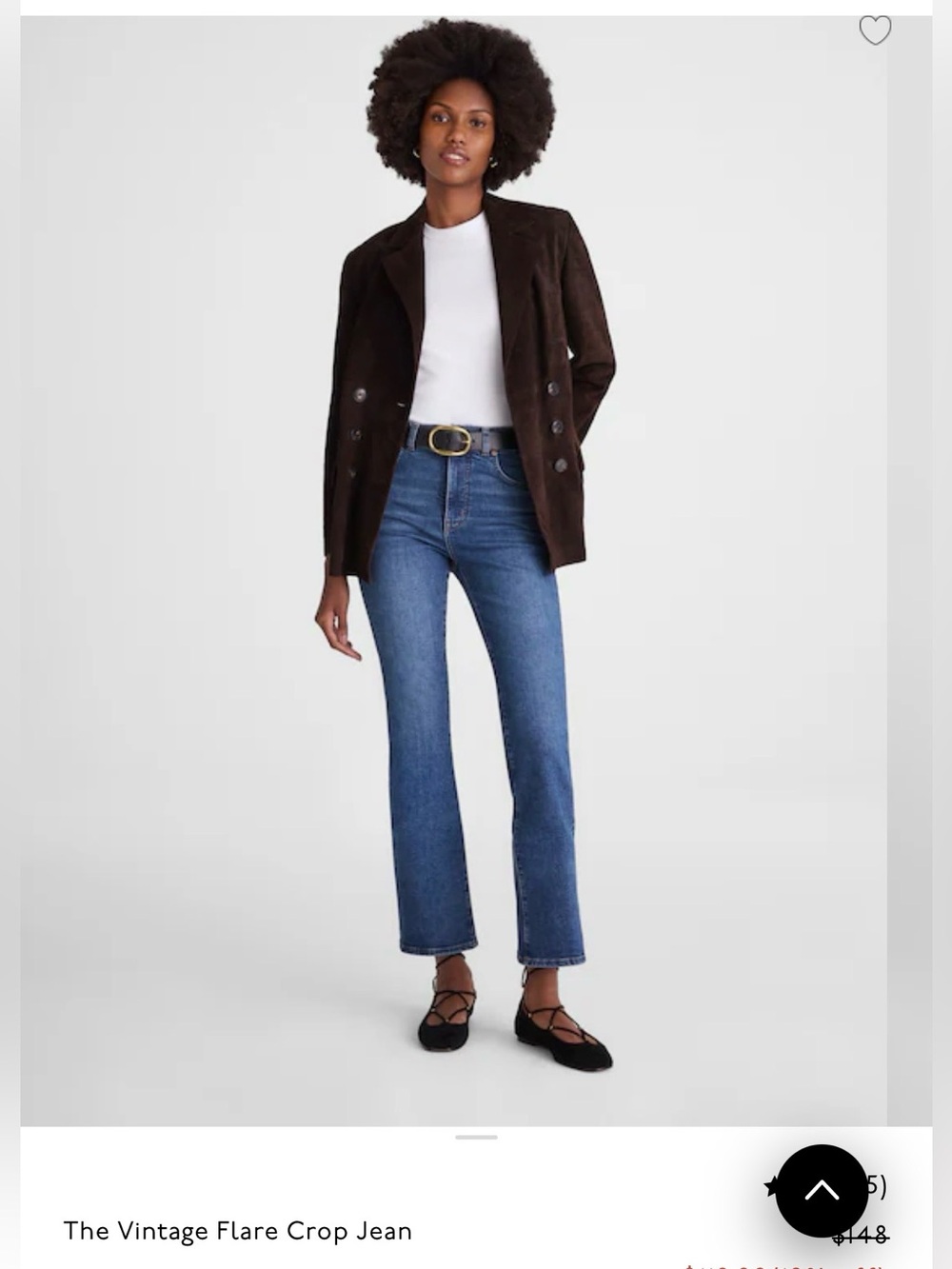 Madewell Classic Flare Crop Jeans in Blue Wash